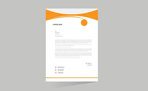 Conception Papier Tête Vectoriel Élégant Couleur Orange Pour Tout Type — Image vectorielle