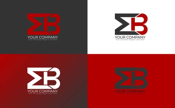 Piros Fekete Színű Logó Design Bármilyen Használatra — Stock Vector