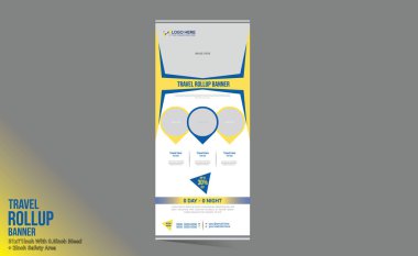 rezervasyonu doğrulamak için seyahat pankartı tasarımı