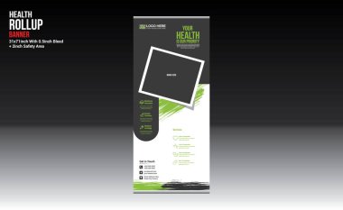 Sağlık vektörü doktor tıp firması kullanımı için pankart tasarımı