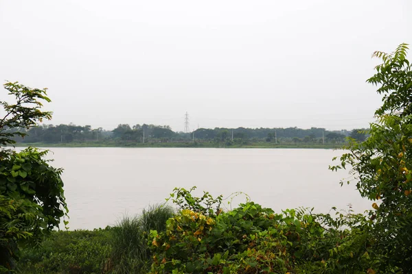 Lake Green View Sky Nature — Stock Photo, Image