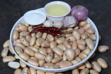 Lezzetli ve sağlıklı Jackfruit tohumları. Mutfakta pişirmek için baharat var.