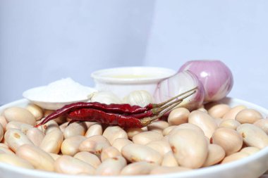 Lezzetli ve sağlıklı Jackfruit tohumları. Mutfakta pişirmek için baharat var.