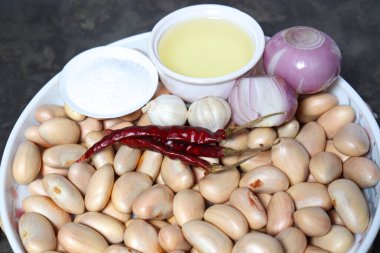 Lezzetli ve sağlıklı Jackfruit tohumları. Mutfakta pişirmek için baharat var.