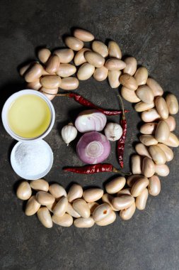 Lezzetli ve sağlıklı Jackfruit tohumları. Mutfakta pişirmek için baharat var.