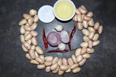 Lezzetli ve sağlıklı Jackfruit tohumları. Mutfakta pişirmek için baharat var.