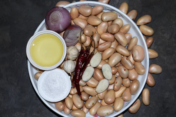 Lezzetli ve sağlıklı Jackfruit tohumları. Mutfakta pişirmek için baharat var.