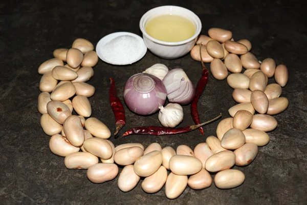 Lezzetli ve sağlıklı Jackfruit tohumları. Mutfakta pişirmek için baharat var.