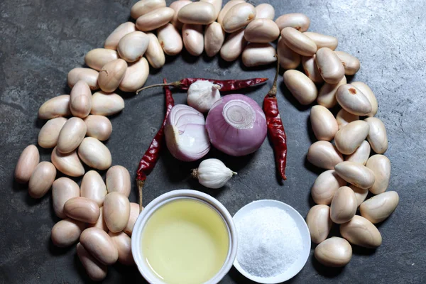 Lezzetli ve sağlıklı Jackfruit tohumları. Mutfakta pişirmek için baharat var.