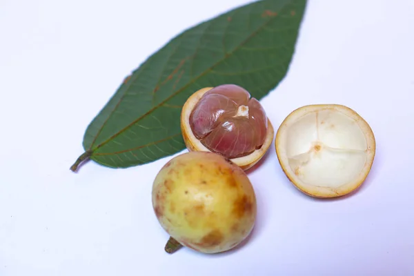 Smaklig Baccaurea Motleyana Gäng Med Blad Butiken För Försäljning — Stockfoto