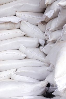 Sack stock of salt on shop for raw leather
