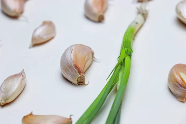 Fresh Healthy Garlic Tree Kitchen Cooking — Stock Photo, Image