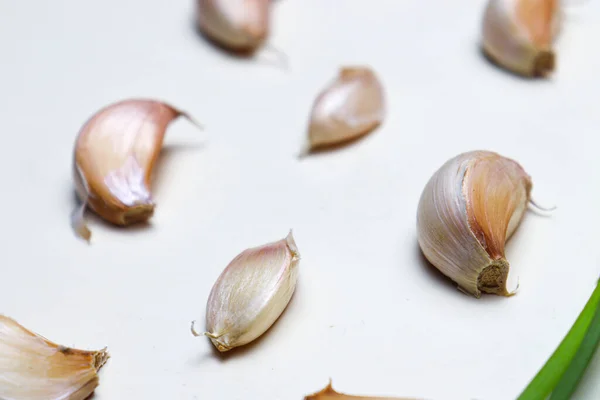 Fresh Healthy Garlic Cloves Stock Kitchen Cooking — Stok fotoğraf