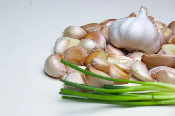 Fresh Healthy Garlic Tree Kitchen Cooking — Fotografia de Stock