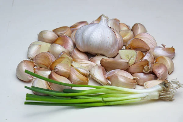 Fresh Healthy Garlic Tree Kitchen Cooking — Foto Stock