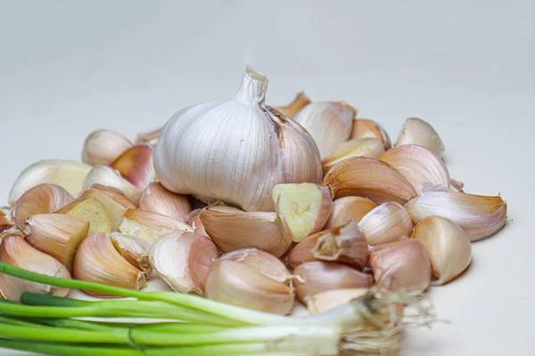 Fresh Healthy Garlic Tree Kitchen Cooking — Foto Stock