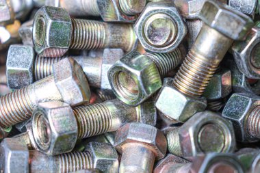 iron made nut and bolt stock on shop for sell