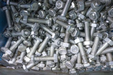 iron made nut and bolt stock on shop for sell