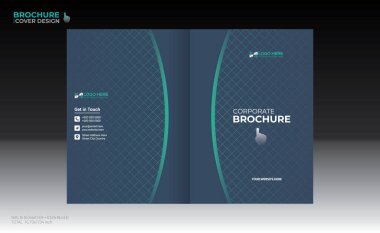 Herhangi bir kullanım için vektör broşürü kapağı tasarımı