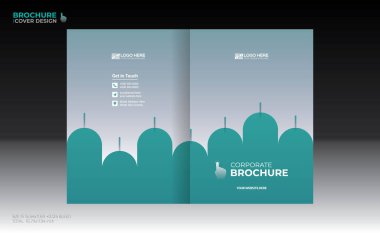 Herhangi bir kullanım için vektör broşürü kapağı tasarımı