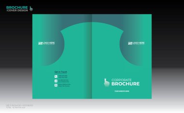 Herhangi bir kullanım için vektör broşürü kapağı tasarımı