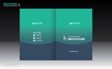 Herhangi bir kullanım için vektör broşürü kapağı tasarımı