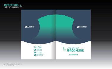 Herhangi bir kullanım için vektör broşürü kapağı tasarımı