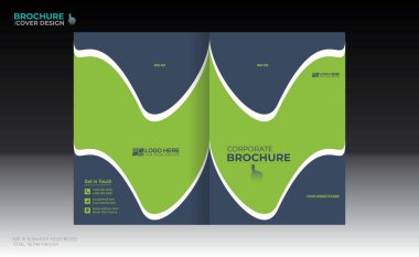 Herhangi bir kullanım için vektör broşürü kapağı tasarımı