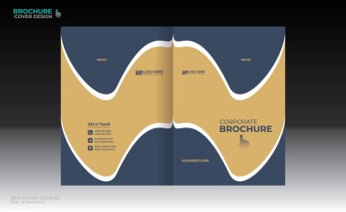 Herhangi bir kullanım için vektör broşürü kapağı tasarımı