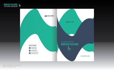 Herhangi bir kullanım için vektör broşürü kapağı tasarımı