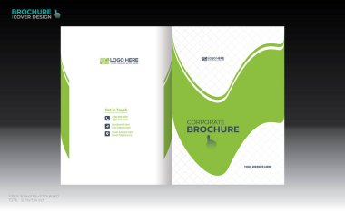 Herhangi bir kullanım için vektör broşürü kapağı tasarımı