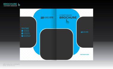 Herhangi bir kullanım için vektör broşürü kapağı tasarımı