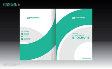 Herhangi bir kullanım için vektör broşürü kapağı tasarımı