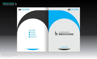 Herhangi bir kullanım için vektör broşürü kapağı tasarımı