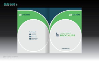 Herhangi bir kullanım için vektör broşürü kapağı tasarımı