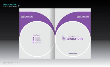 Herhangi bir kullanım için vektör broşürü kapağı tasarımı