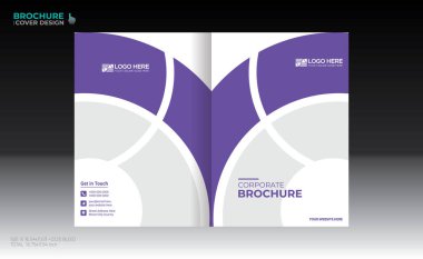 Herhangi bir kullanım için vektör broşürü kapağı tasarımı