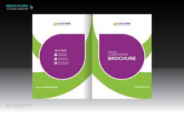 Herhangi bir kullanım için vektör broşürü kapağı tasarımı