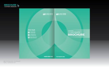 Herhangi bir kullanım için vektör broşürü kapağı tasarımı