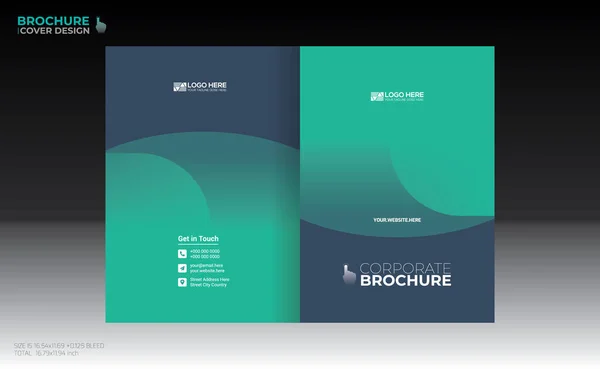 Herhangi bir kullanım için vektör broşürü kapağı tasarımı