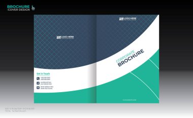 Herhangi bir kullanım için vektör broşürü kapağı tasarımı