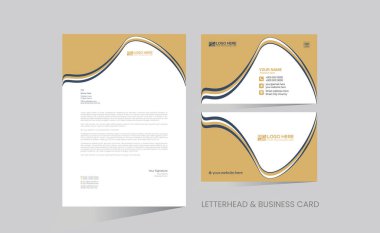 vector letterhead and business card for any kind of use