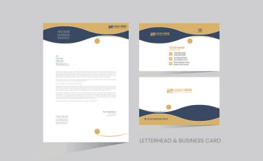 vector letterhead and business card for any kind of use