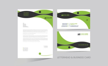 vector letterhead and business card for any kind of use