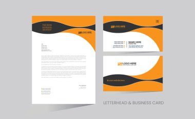 vector letterhead and business card for any kind of use