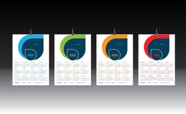 2023 duvar vektör takvimi tasarımı