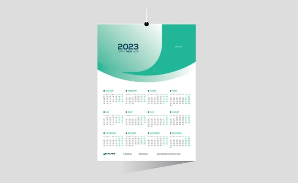 Kalendarz Wektorów Ściennych 2023 — Wektor stockowy