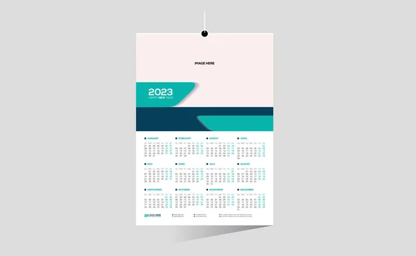 2023 Wall Vector Calendar Design — Stock Vector