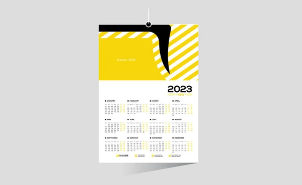 2023 Pared Vector Calendario Diseño — Vector de stock