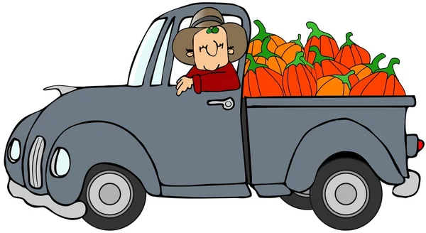 Truckload of pumpkins — Stock Fotó